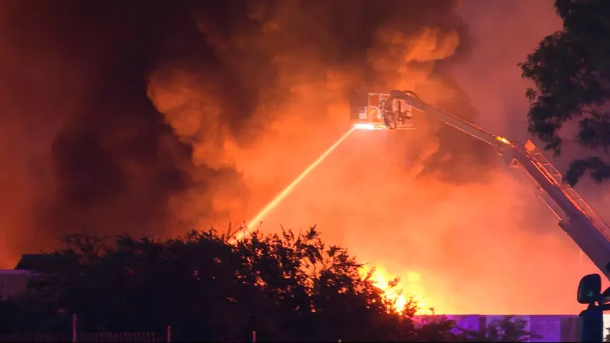 Massive chemical-waste fire at North St Marys: Explosion, traffic disruptions and smoky fallout