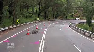 Night Roadworks Bells Line Road Kurrajong Heights