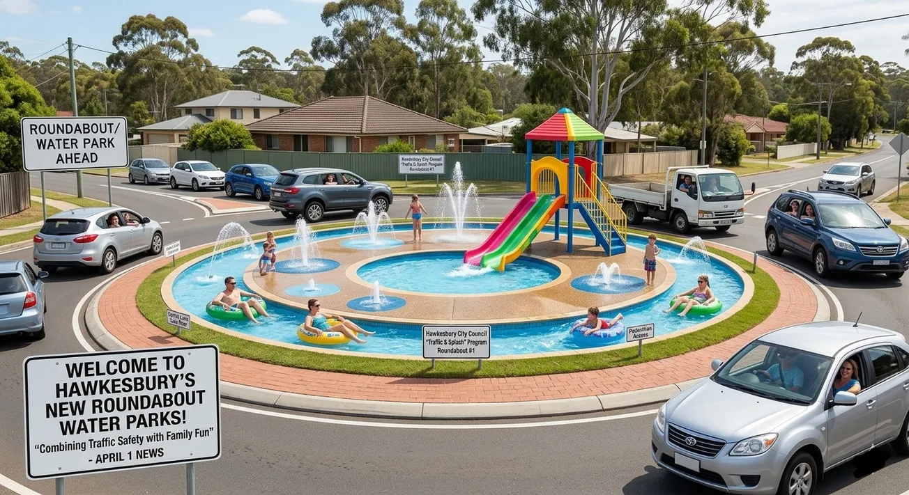 Hawkesbury Council to Replace All Roundabouts with Miniature Water Parks